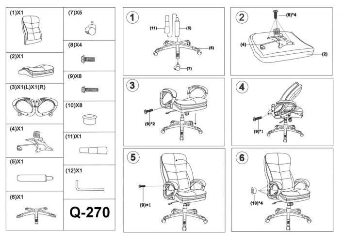 SEDIA Kancelářské křeslo Q270