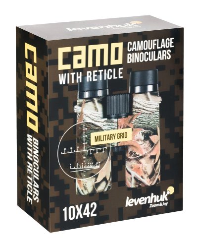 Binokulární dalekohled se zaměřovačem Levenhuk Camo 10x42 Moss