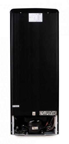 Retro lednice s mrazákem nahoře - černá - DOMO DO91704R