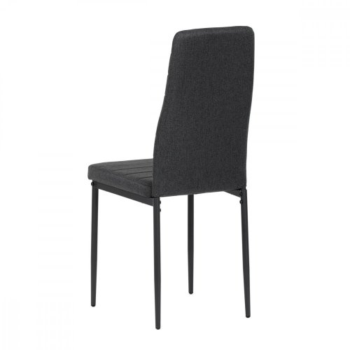 Židle jídelní, černá látka, kov šedá DCL-374 BK2