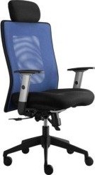 Alba kancelářská židle LEXA s podhlavníkem modrá