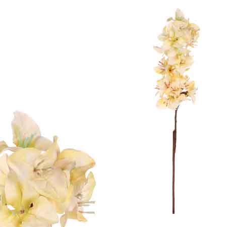 Bugenvilie - umělá řezaná květina, barva žlutá. KUM3212