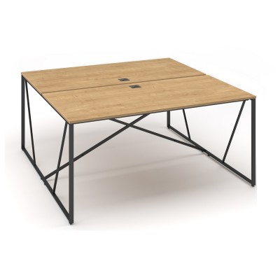 Stůl ProX 158 x 163 cm, s krytkou, Dub hamilton / grafit