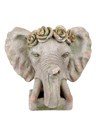 Hlava slona, dekorace z MgO keramiky s otvorem pro květináč ZB1848