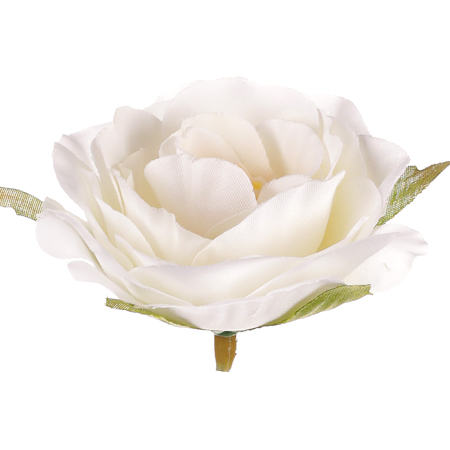 Růže, barva krémová. Květina umělá vazbová. Cena za balení 12 kusů. KN7002 CRM