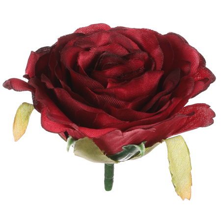 Růže, barva bordó. Květina umělá vazbová. Cena za balení 12 kusů. KN7025 BOR