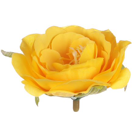 Růže, barva žlutá. Květina umělá vazbová. Cena za balení 12 kusů. KN7002 YEL