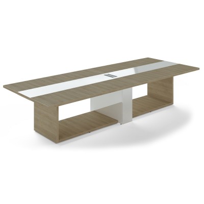 Jednací stůl Trevix 360 x 140 cm, Dub pískový / bílá