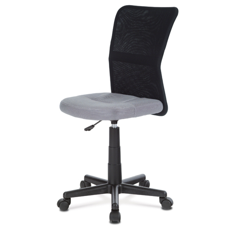 Kancelářská židle, šedá mesh, plastový kříž, síťovina černá KA-2325 GREY