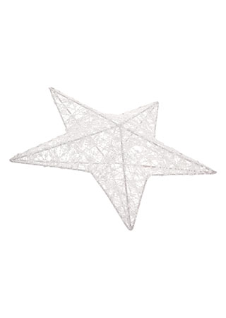 Hvězda, vánoční dekorace, barva bílá LBA011-B