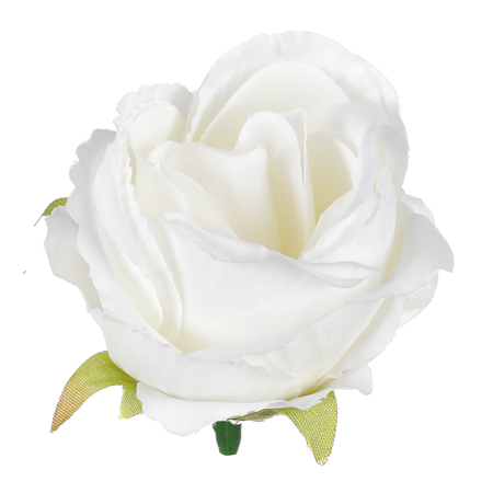 Růže, barva bílá. Květina umělá vazbová. Cena za balení 6 kusů. KN7003 WT