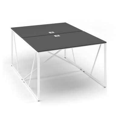 Stůl ProX 118 x 163 cm, s krytkou, Grafit / bílá