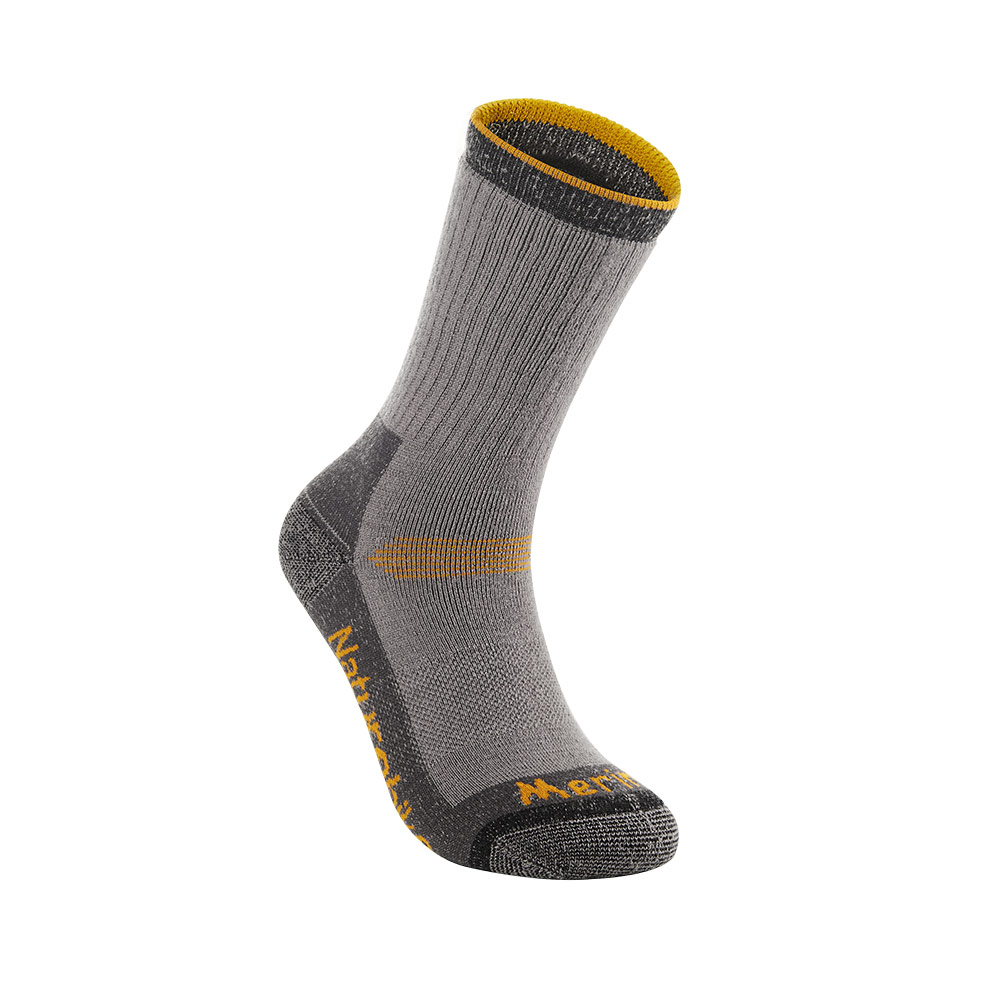 Naturehike sportovní merino ponožky M vel. 35-39 - šedooranžová