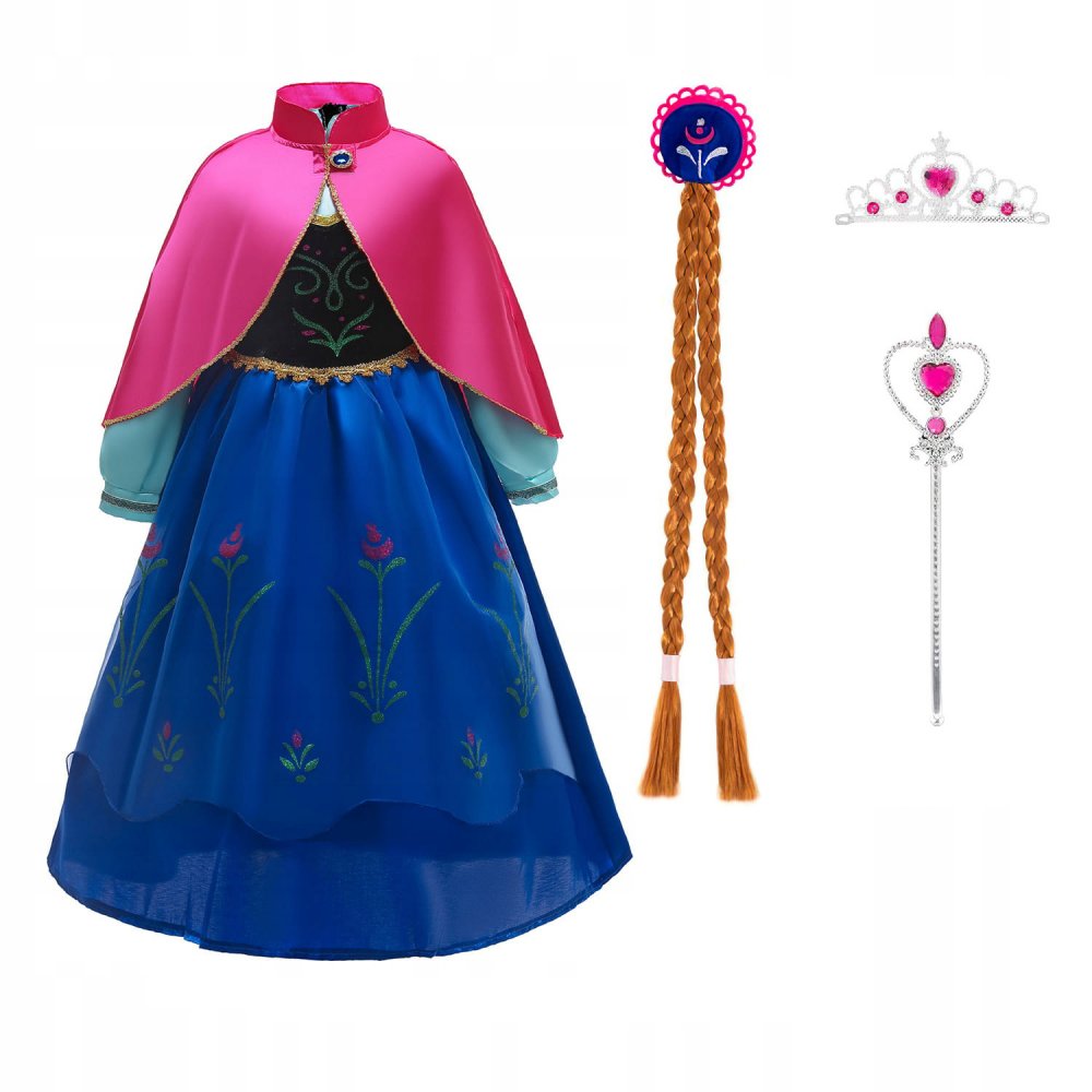 Dětský kostým ANNA Frozen s doplňky 98-104 S