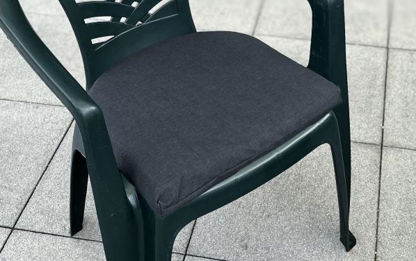 Střední polstr na židli, tmavěšedý melír