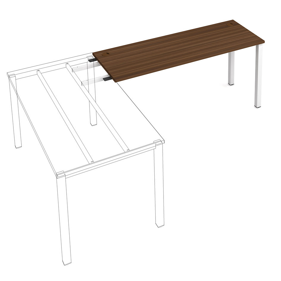 HOBIS Stůl pracovní délky 160 cm (hloubka 60 cm) k řetězení - UE 1600 RU