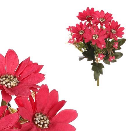 Kapské kopretiny, puget, barva tmavě růžová. Květina umělá. KN5104-PINK-DK