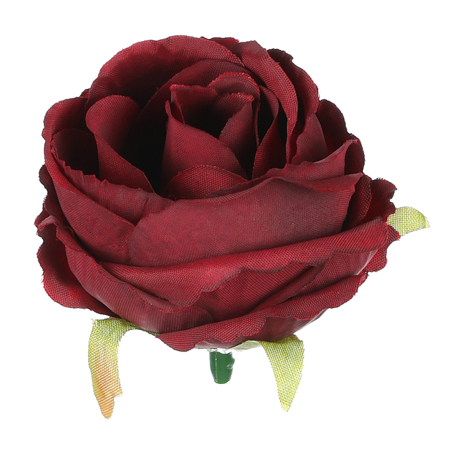 Růže, barva tm. červená. Květina umělá vazbová. Cena za balení 12ks. KN7000 BOR