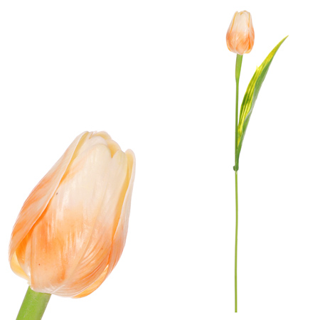 Tulipán plastový v meruňkové barvě. Cena za 1ks. Ve svazku 12ks. SG60104 APPR2