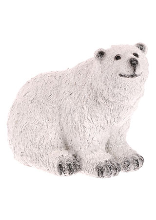 Medvěd, zimní dekorace z polyresinu KER362