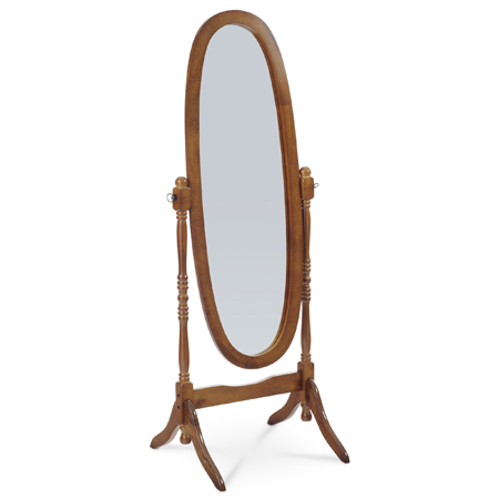 Zrcadlo stojací, v.151 cm, konstrukce z MDF, moření ořech 20124 WAL