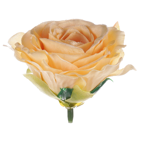 Růže, barva meruňková. Květina umělá vazbová. Cena za balení 12 kusů. KN7025 APPR