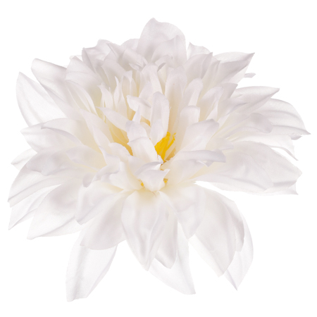Jiřina, barva bílá. Květina umělá vazbová. Cena za balení 12ks. KN7027 WT
