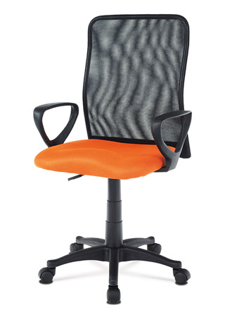 Kancelářská židle FRESH - oranžová/černá