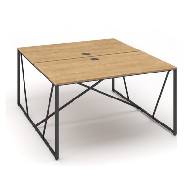 Stůl ProX 138 x 163 cm, s krytkou, Dub hamilton / grafit