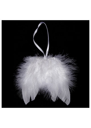 Andělská křídla z peří , barva bílá, baleno 12 ks v polybag. Cena za 1 ks. AK6112-WH