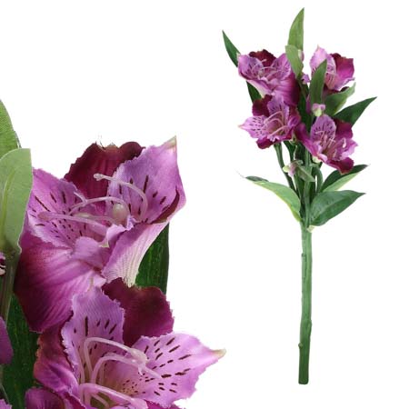 Alstromérie, květina umělá, barva fialová KT7911 PUR