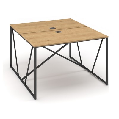 Stůl ProX 118 x 137 cm, s krytkou, Dub hamilton / grafit