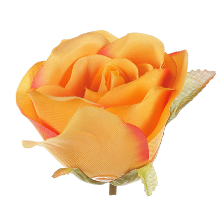 Růže, barva oranžová. Květina umělá vazbová. Cena za balení 12 kusů. KN7024 ORA