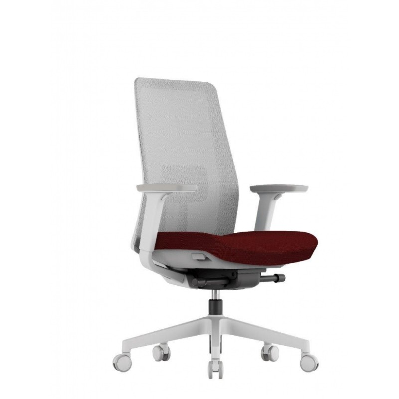 OfficePro Kancelářská židle K10 White červená
