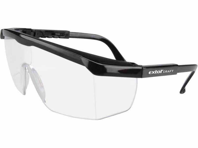 Brýle ochranné čiré, nastavitelná délka nožiček, zorník třídy F proti oděru EXTOL-CRAFT
