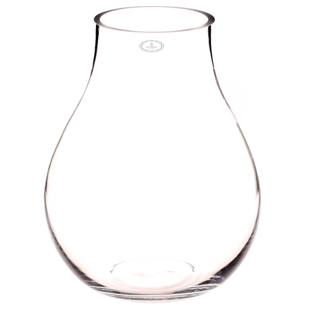Váza skleněná střední - tvar kapka, čirá. SKK1000-M