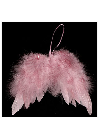 Andělská křídla z peří, barva růžová, baleno 12ks. Cena za 1 ks. AK6108-PINK
