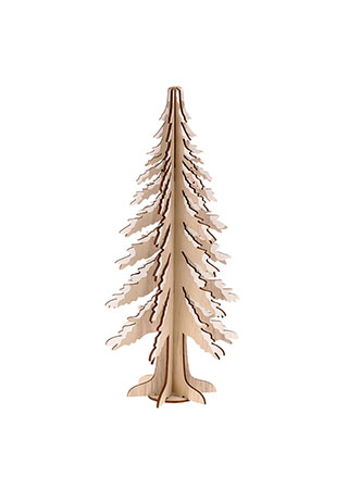 Strom, dřevěná dekorace, barva přírodní s bílými kraji. ac7162