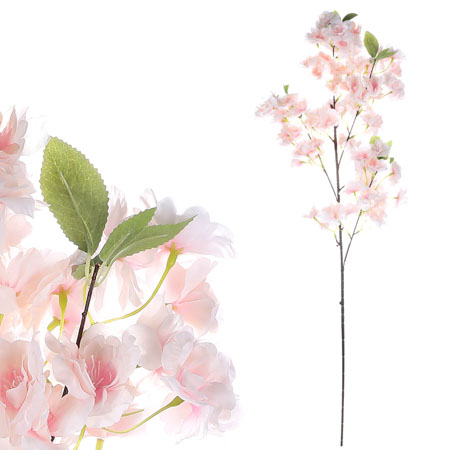 Třešňové květy, barva bílo-růžová.Květina umělá. KN5108 WT-PINK