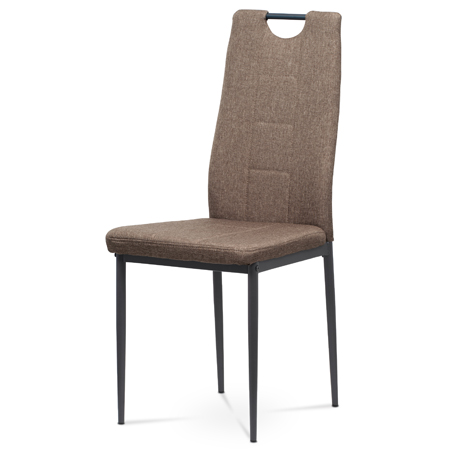 Jídelní židle LEILA - hnědá/kov antracit