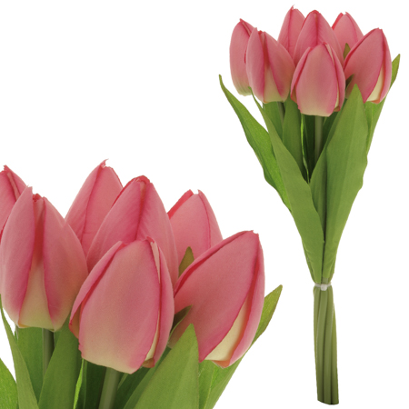 Puget tulipánů, 7 květů, barva růžová. KN6121 PINK