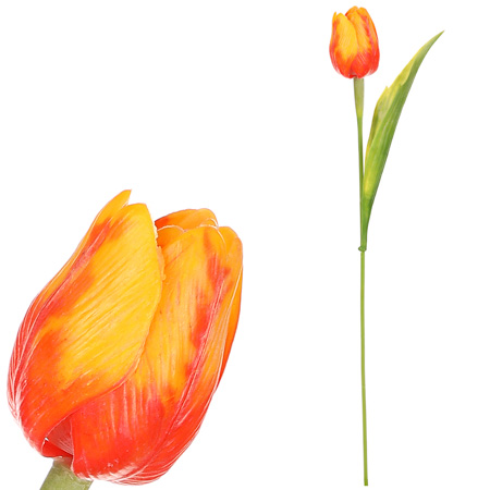 Tulipán plastový v oranžové barvě. Cena za 1ks. Ve svazku 6ks. SG60104 OR