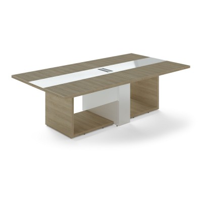 Jednací stůl Trevix 260 x 140 cm, Dub pískový / bílá