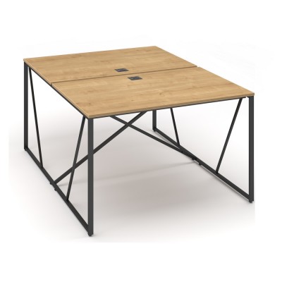 Stůl ProX 118 x 163 cm, s krytkou, Dub hamilton / grafit