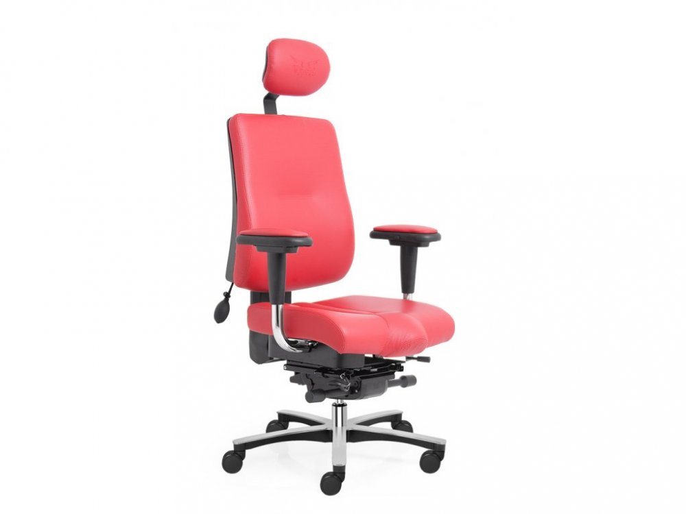 Peška Zdravotní balančnní židle Vitalis Balance Airsoft XL - Červená kůže PRINCE 163