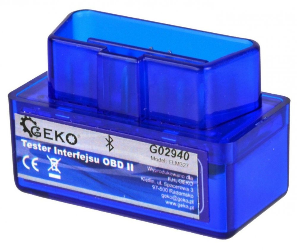 Autodiagnostika ELM 327 bluetooth modrá, Android GEKO
