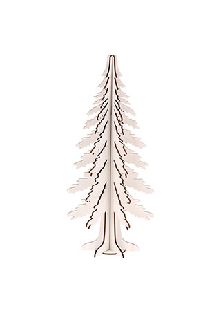 Strom, dřevěná dekorace, barva bílá. AC7159