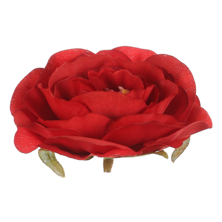 Růže, barva červená. Květina umělá vazbová. Cena za balení 12 kusů. KN7002 RED