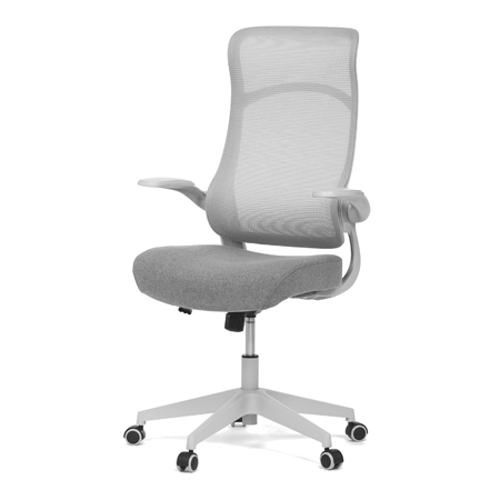 Kancelářská židle, houpací mech., šedá MESH, plast. Kříž KA-A182 GREY