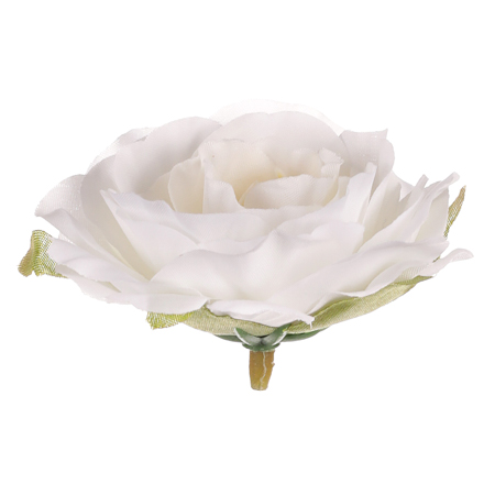 Růže, barva bílá. Květina umělá vazbová. Cena za balení 12 kusů. KN7002 WT